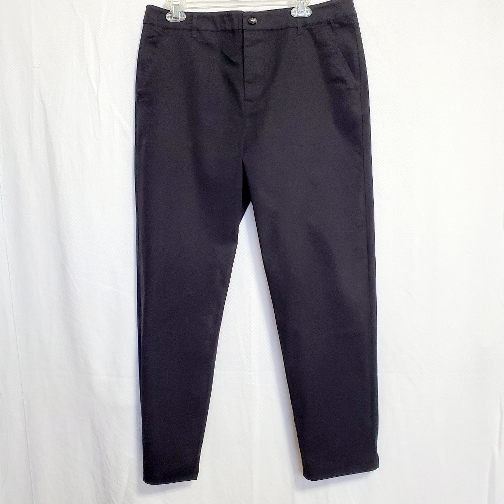 ASOS Mens Relaxed Taper Fit Button Fly Pants Black 34 Waist